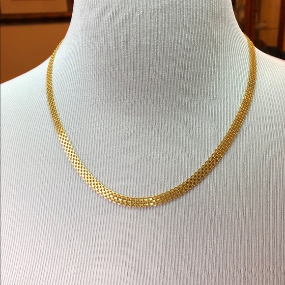 14k Yellow Gold Bismark Chain Necklace 